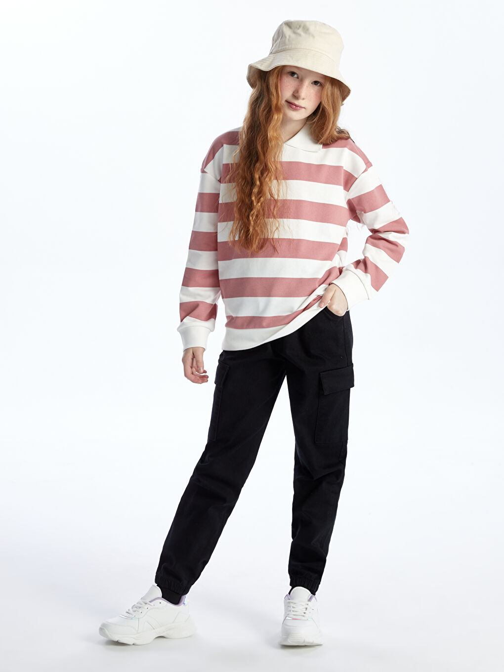 Girls' Cargo Jogger Pants with Elastic Waist -S41259Z4-CVL