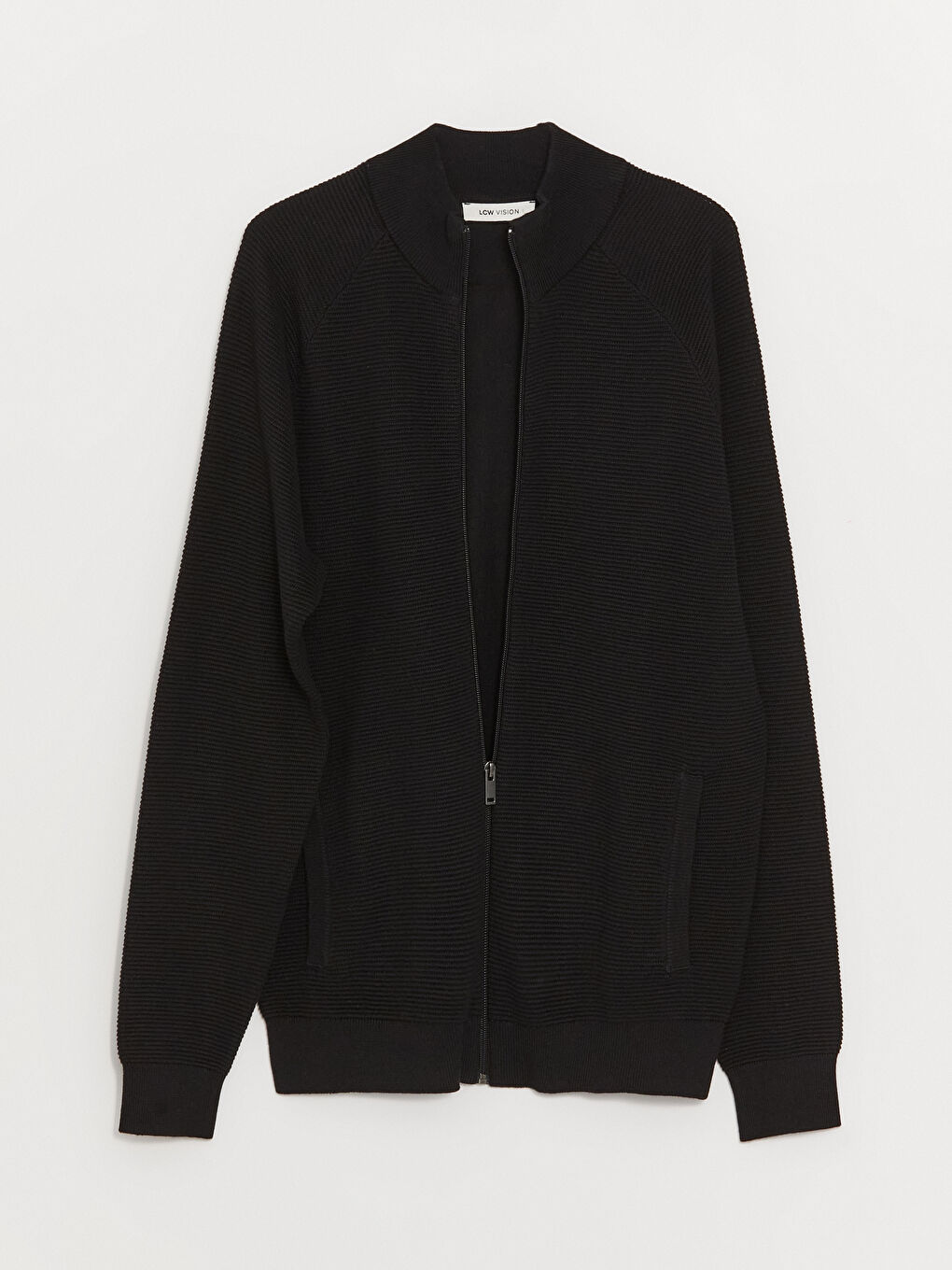 Standard Fit Turtle Neck Men's Tricot Cardigan -S41264Z8-CVL