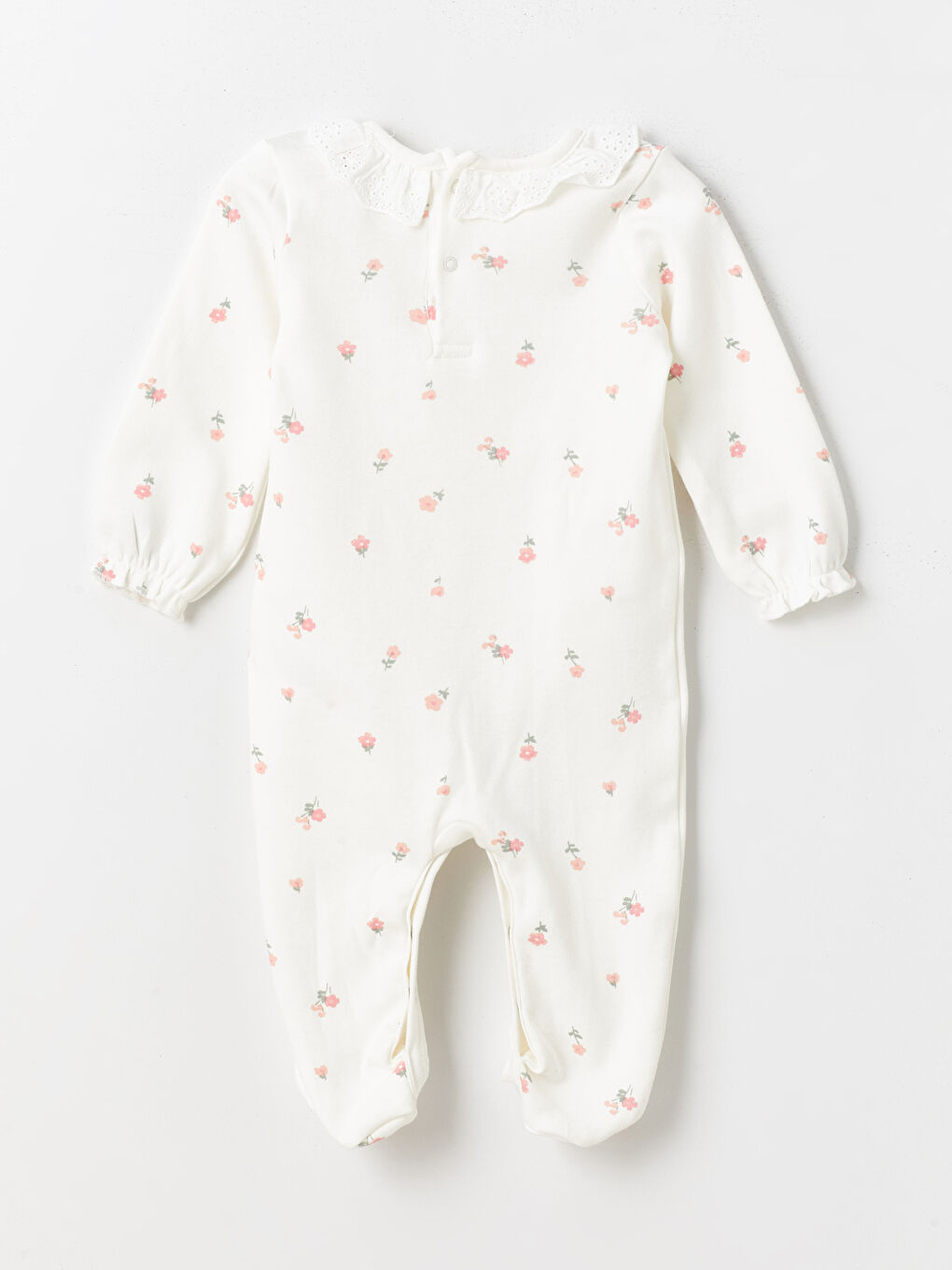 Crew Neck Floral Patterned Baby Girl Hospital Discharge Set 3-Piece -S41271Z1-FDU