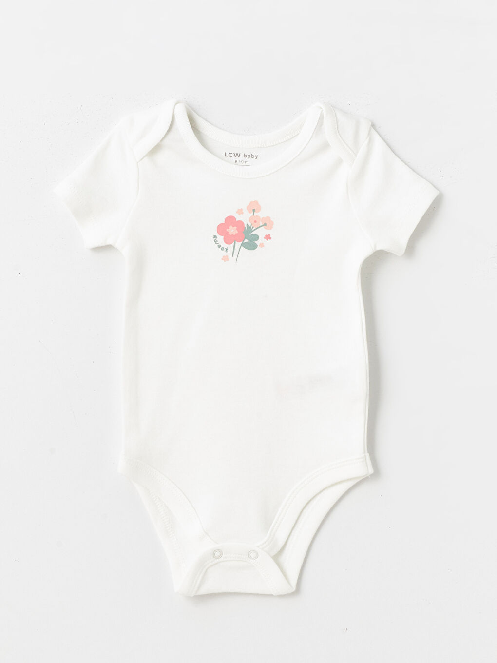 Crew Neck Floral Patterned Baby Girl Hospital Discharge Set 3-Piece -S41271Z1-FDU