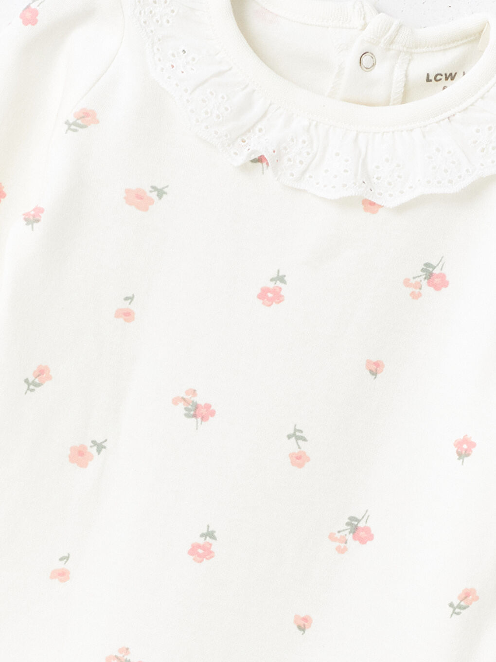 Crew Neck Floral Patterned Baby Girl Hospital Discharge Set 3-Piece -S41271Z1-FDU
