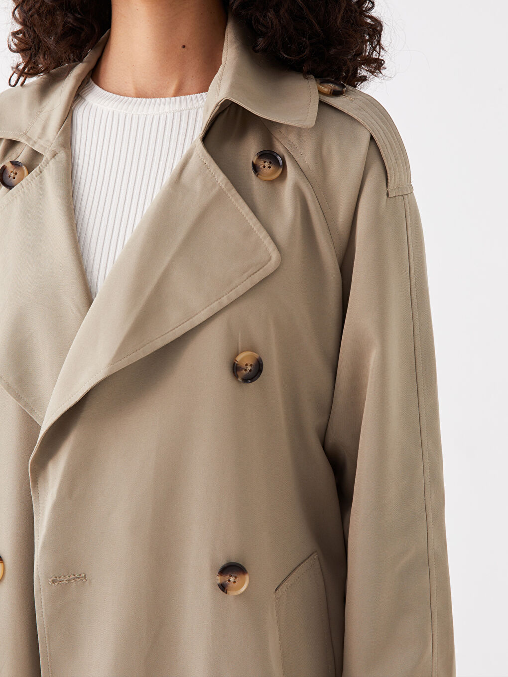 Jacket Collar Straight Long Sleeve Oversize Women's Trench Coat -S41272Z8-KEL