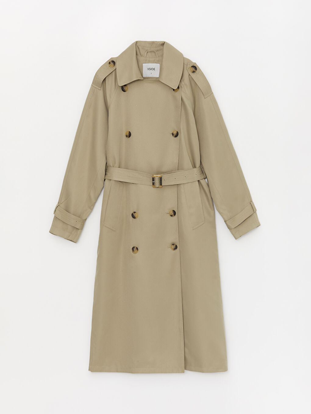 Jacket Collar Straight Long Sleeve Oversize Women's Trench Coat -S41272Z8-KEL
