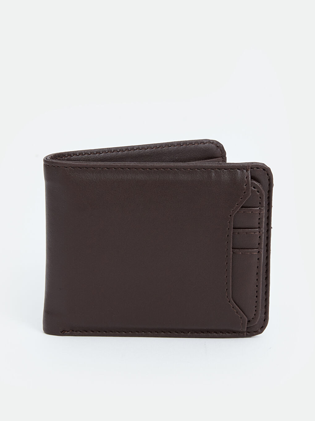Kahverengi Deri Görünümlü Erkek Cüzdan ve Kartlık