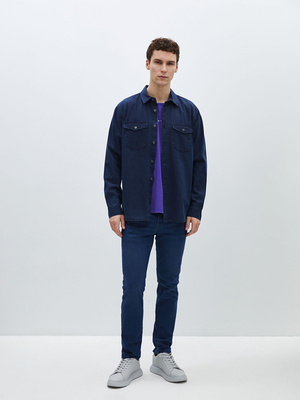 LCW Jeans Regular Fit Long Sleeve Men's Denim Shirt -S41306Z8-309
