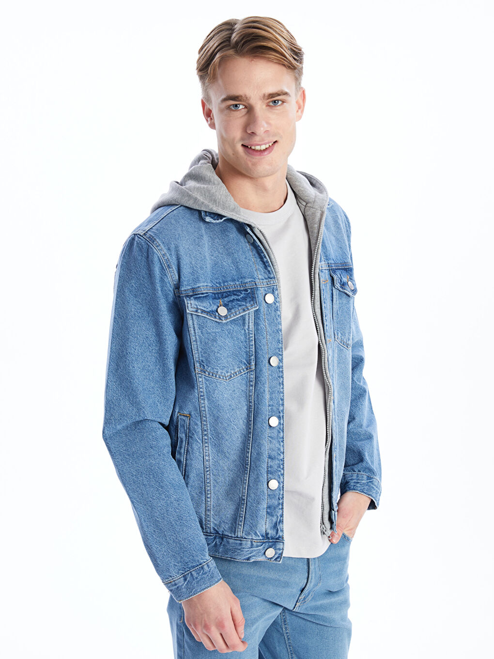 LCW Jeans Indigo Standart Kalıp Erkek Jean Ceket