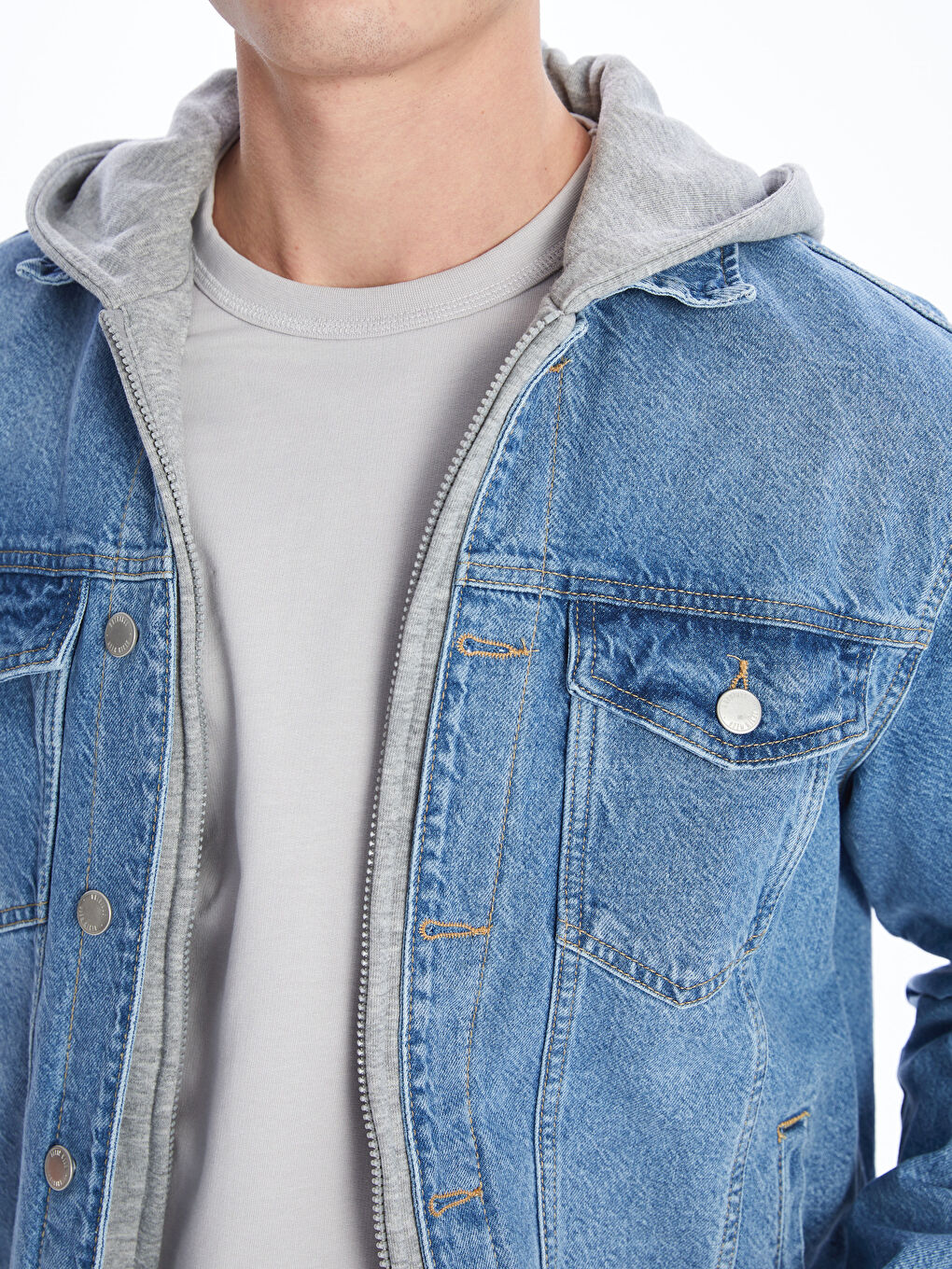 LCW Jeans Indigo Standart Kalıp Erkek Jean Ceket - 3