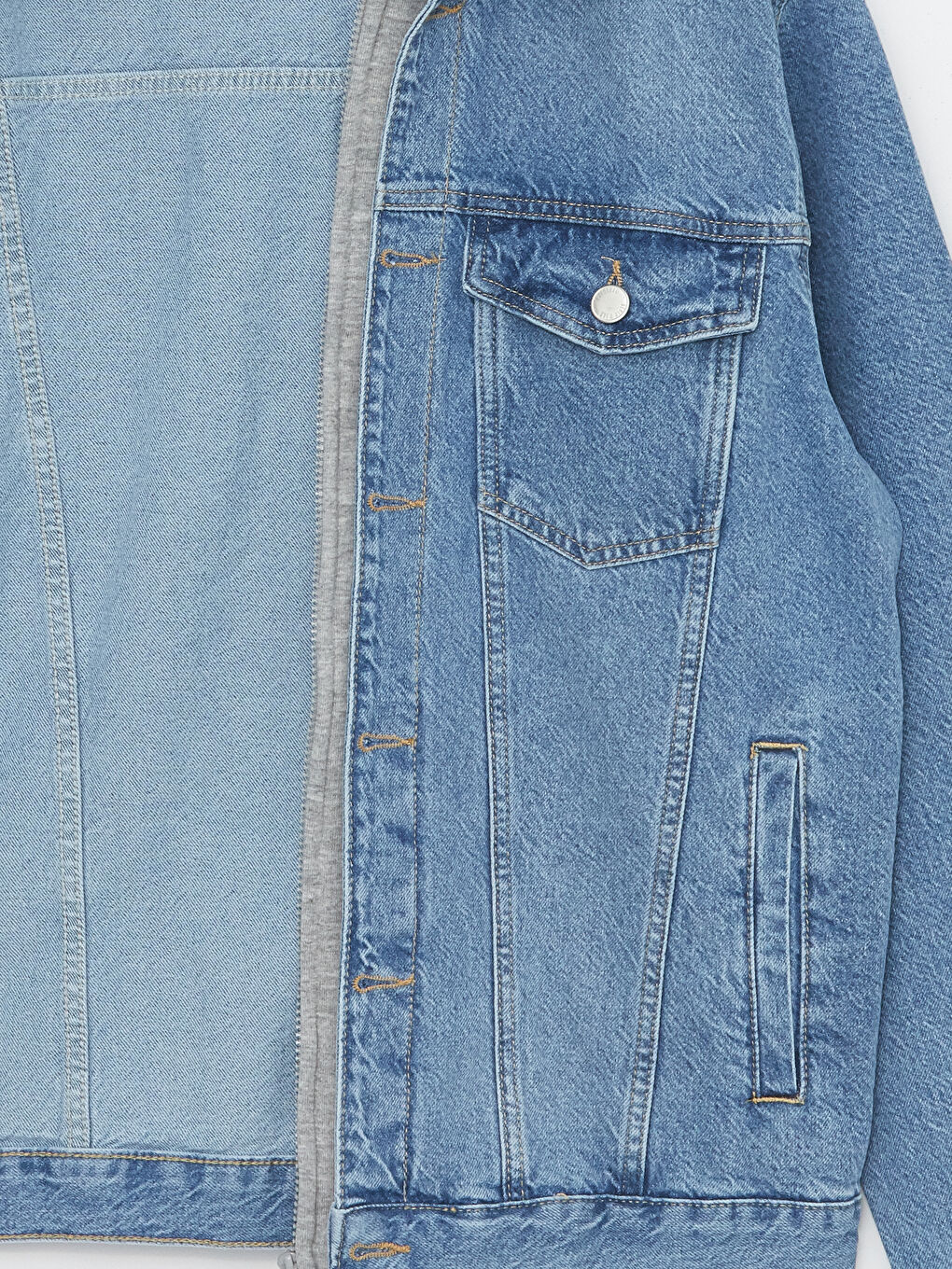 LCW Jeans Indigo Standart Kalıp Erkek Jean Ceket - 7