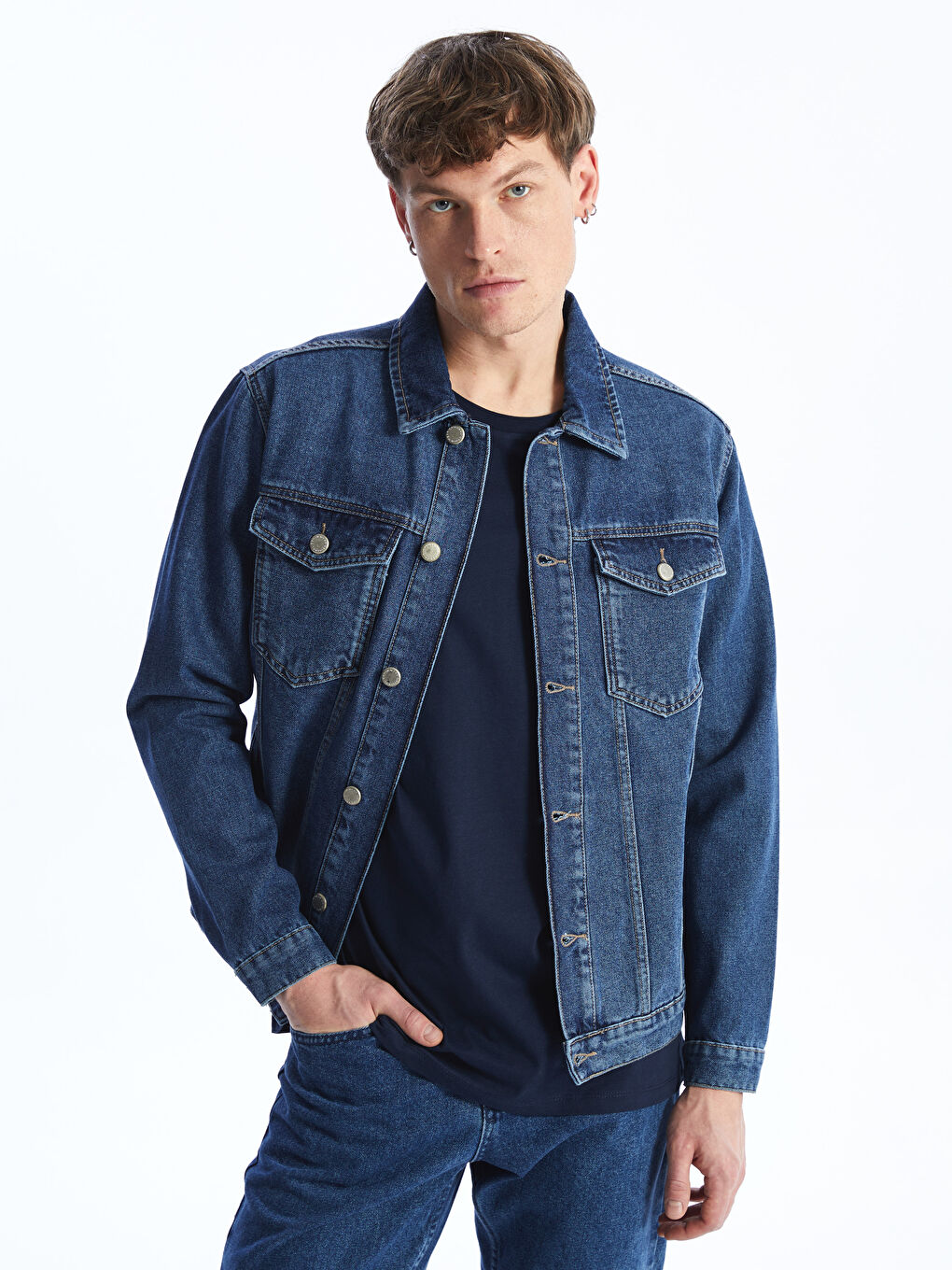 Standard Fit Men's Denim Jacket -S41311Z8-H45