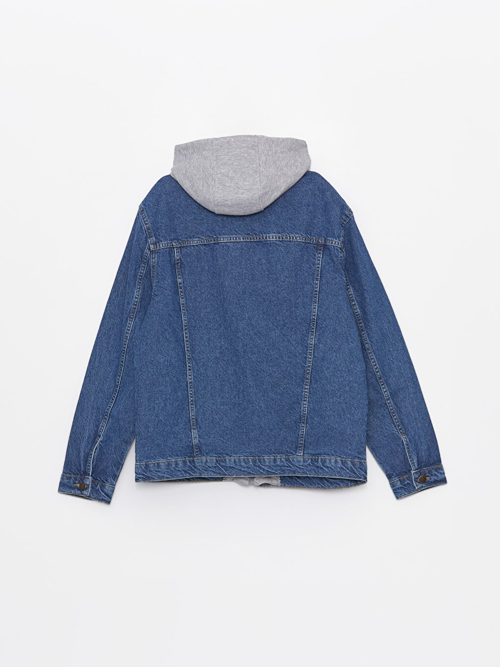 Regular Fit Hooded Men's Denim Jacket -S41314Z8-H45