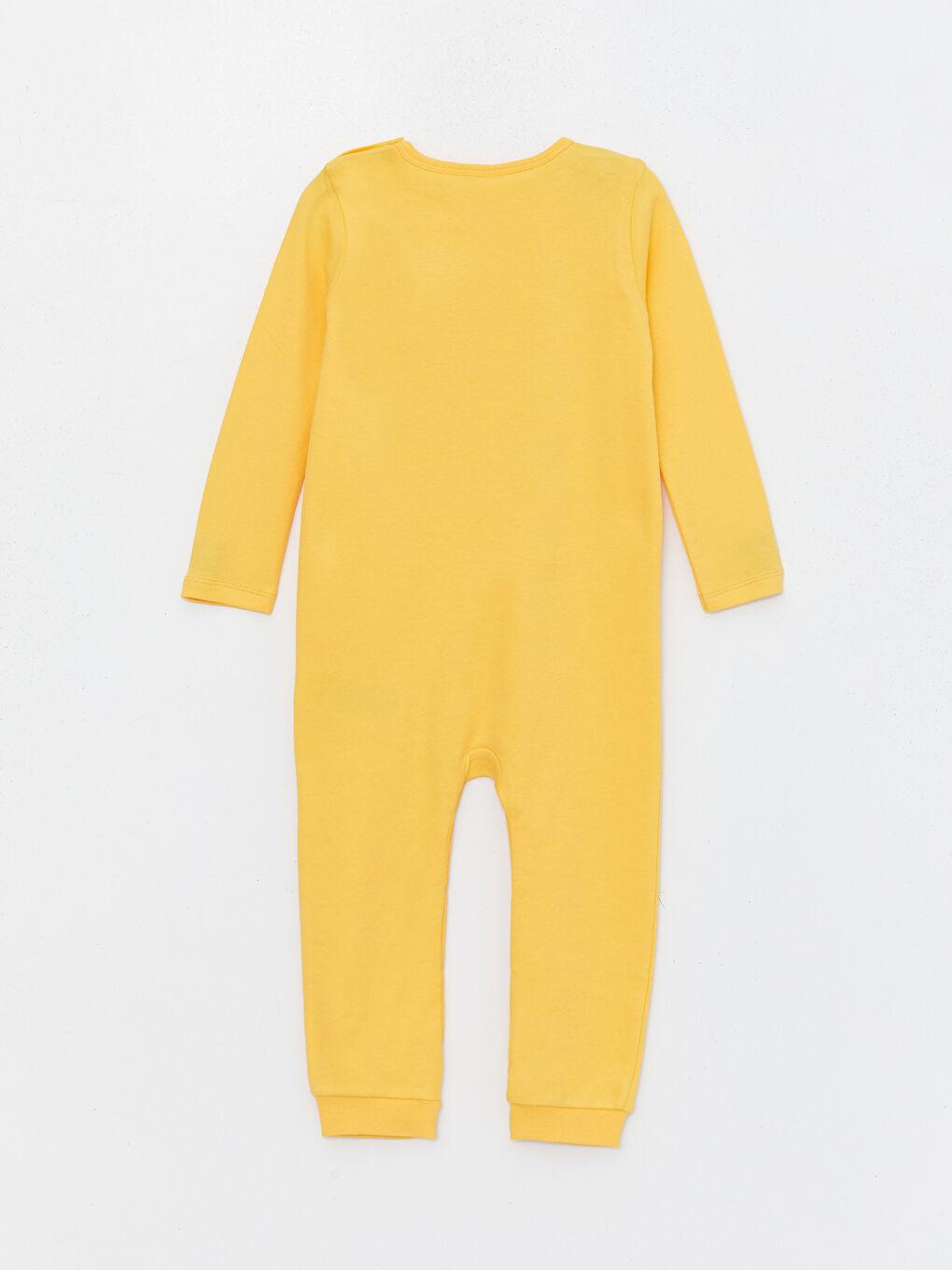 Turuncu Bisiklet Yaka Winnie the Pooh Baskılı Erkek Bebek Tulum-1