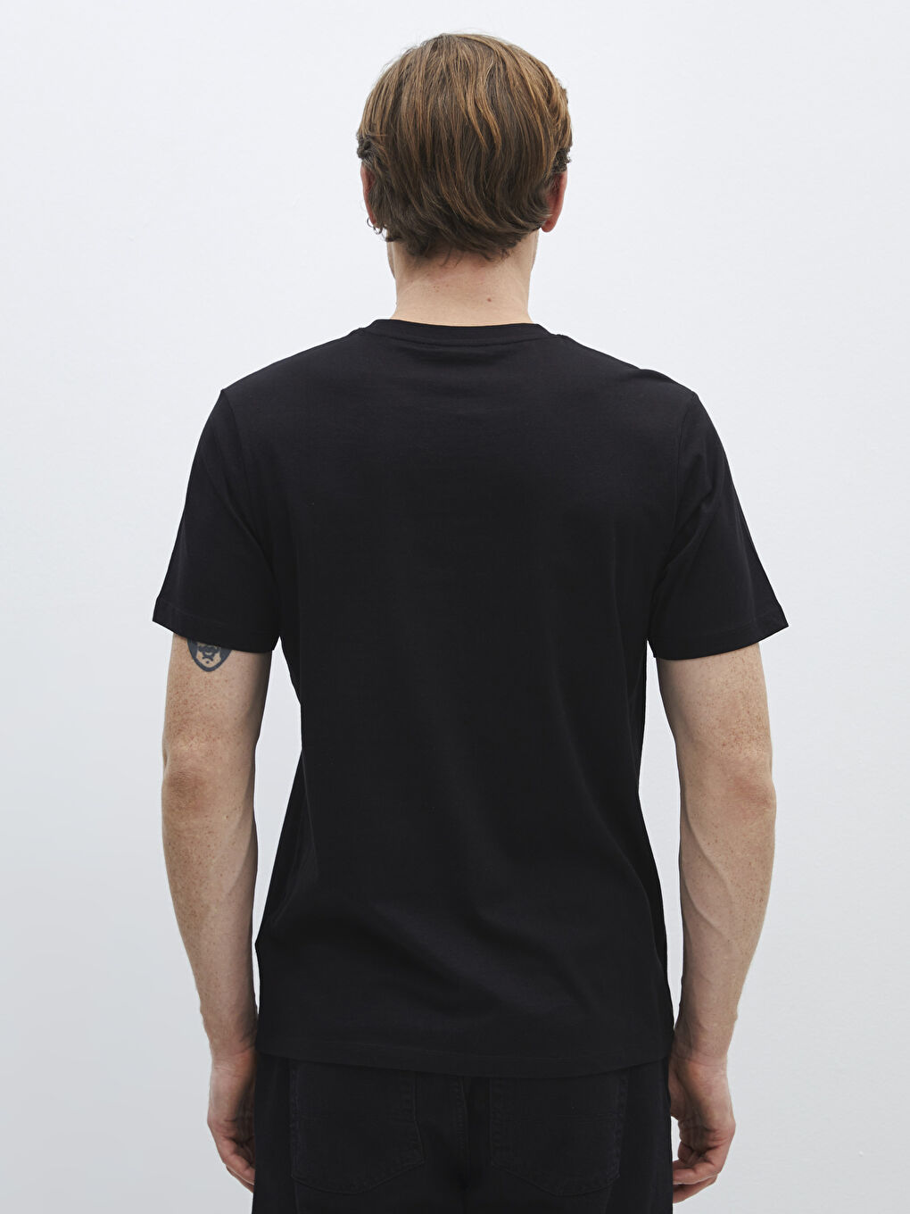 Crew Neck Short Sleeve Printed Combed Cotton Men's T-shirt -S41379Z8-CVL
