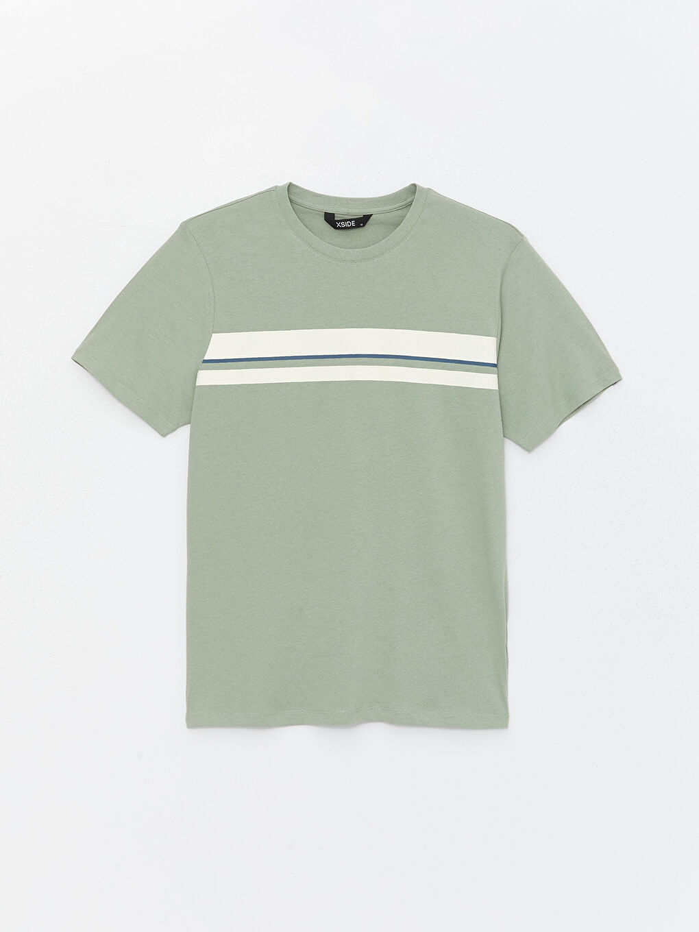 Crew Neck Short Sleeve Printed Combed Cotton Men's T-shirt -S41379Z8-V9V
