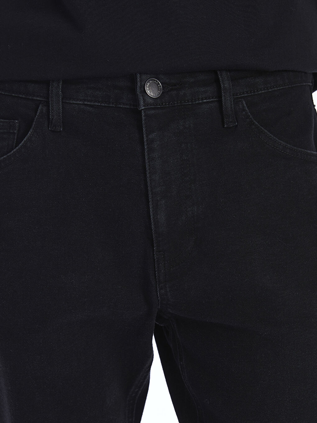 Siyah 790 Rahat Kalıp Erkek Jean Pantolon-2