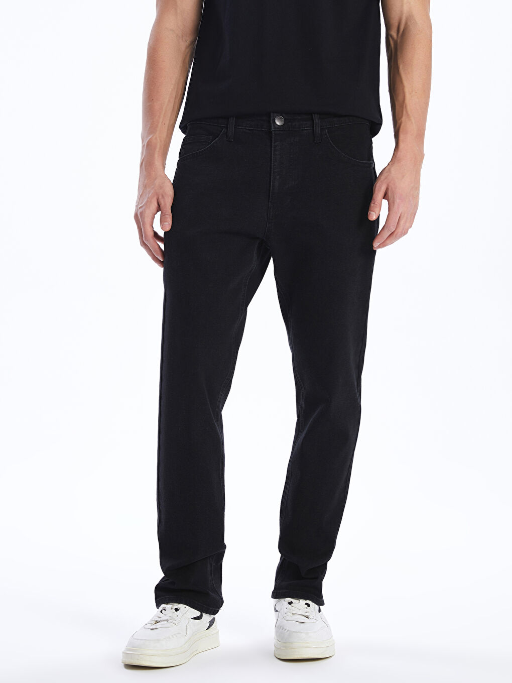 Siyah 790 Rahat Kalıp Erkek Jean Pantolon-3