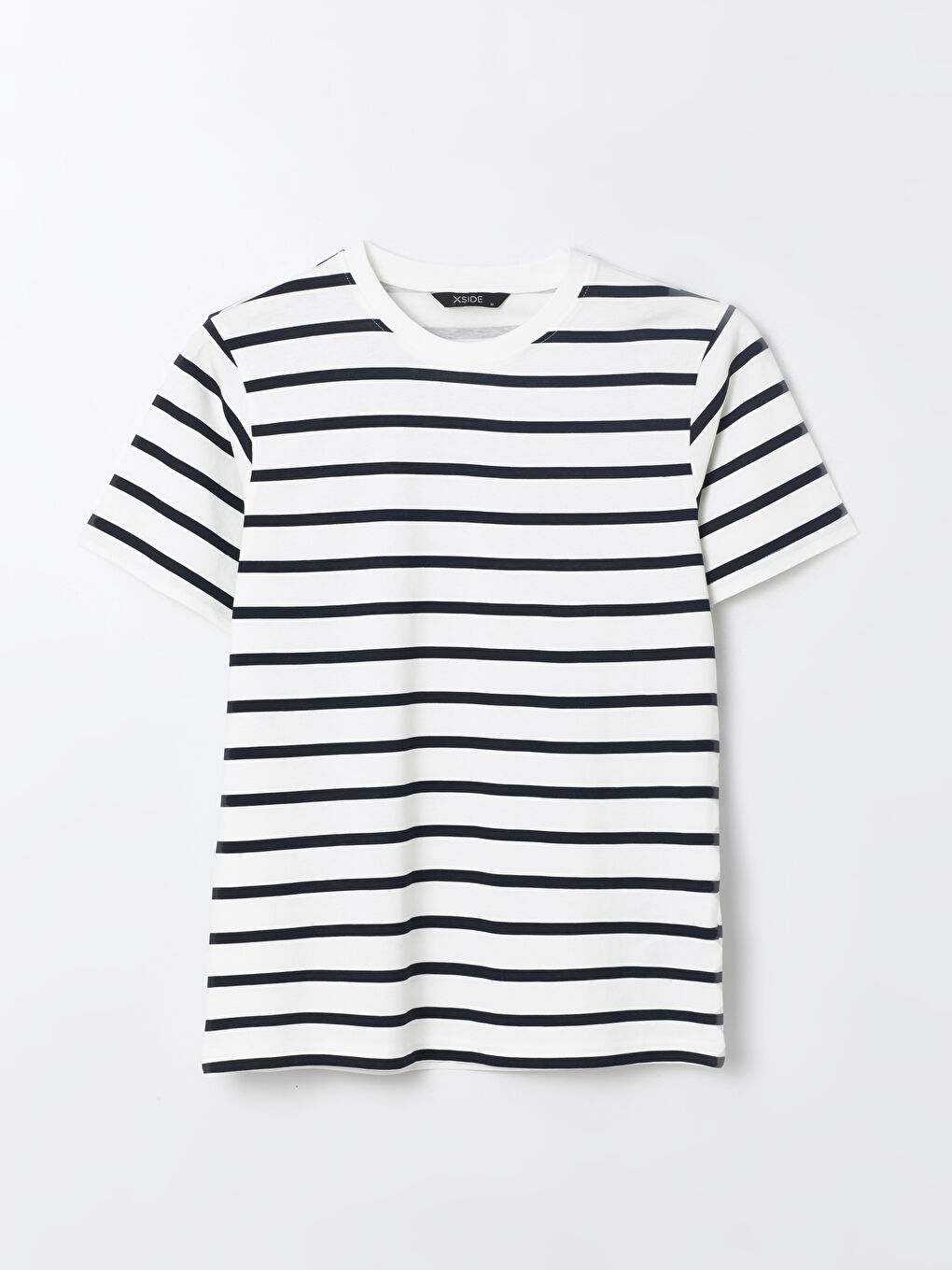Crew Neck Short Sleeve Striped Jersey Men's T-Shirt -S41389Z8-LGS