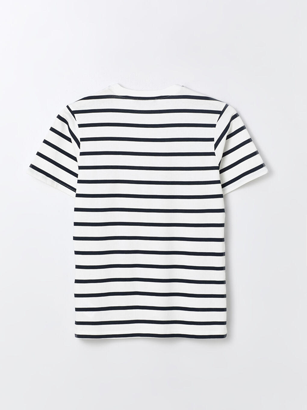 Crew Neck Short Sleeve Striped Jersey Men's T-Shirt -S41389Z8-LGS