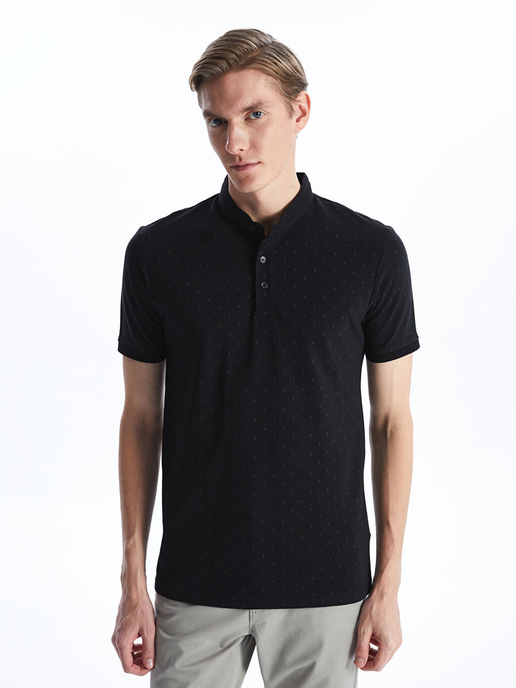 Grandad Collar Pique Men's T-Shirt -S41406Z8-CVL