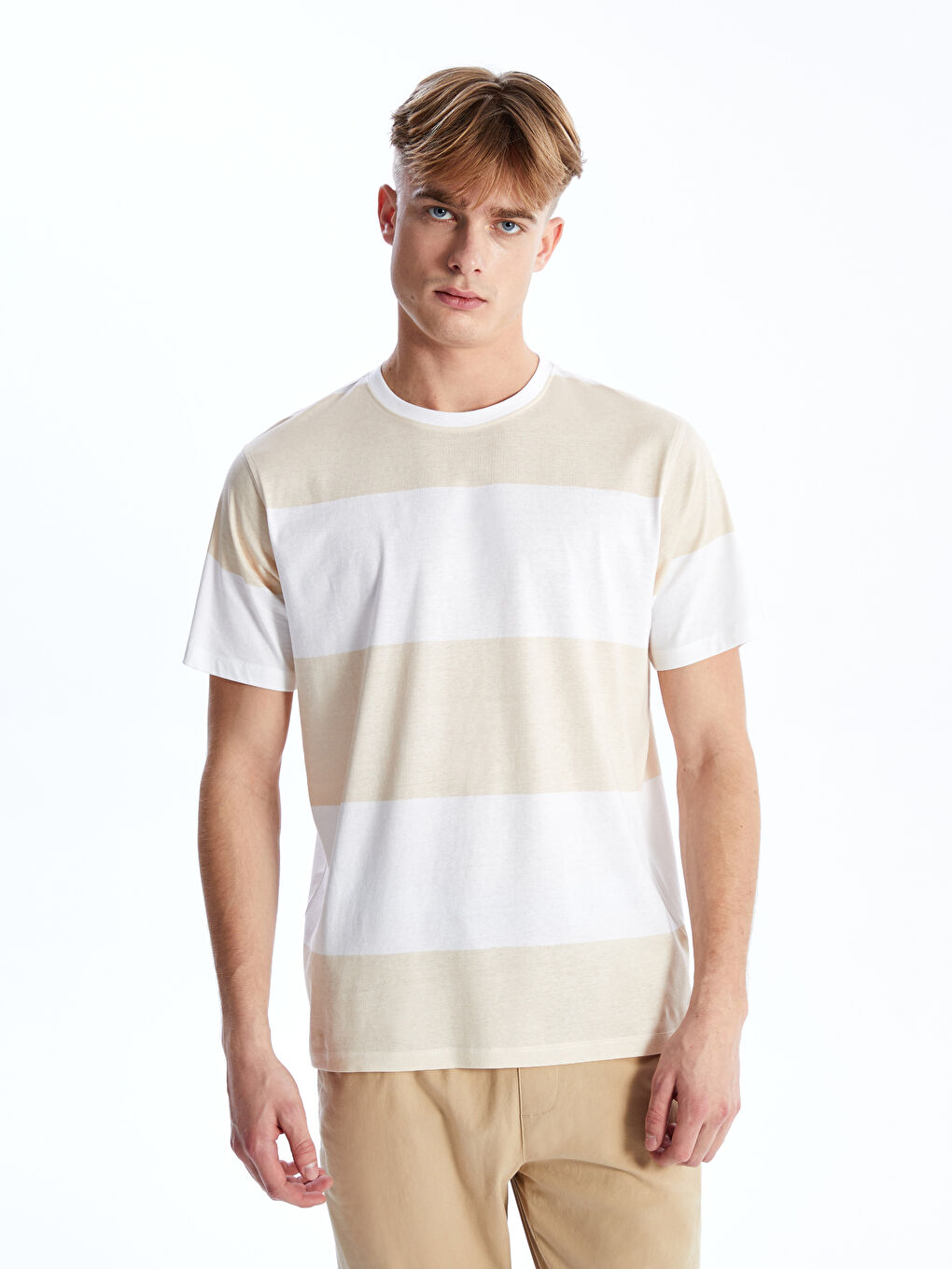 Muška color-block majica od češljanog pamuka  -S41408Z8-LE8