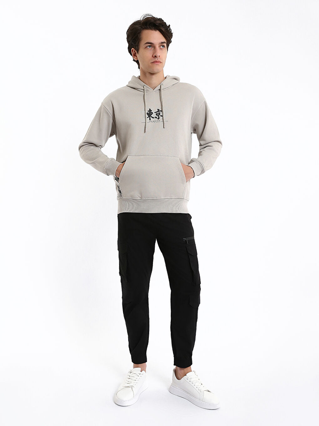 Hanorac Gros cu Mânecă Lungă Imprimat pentru Bărbați-2