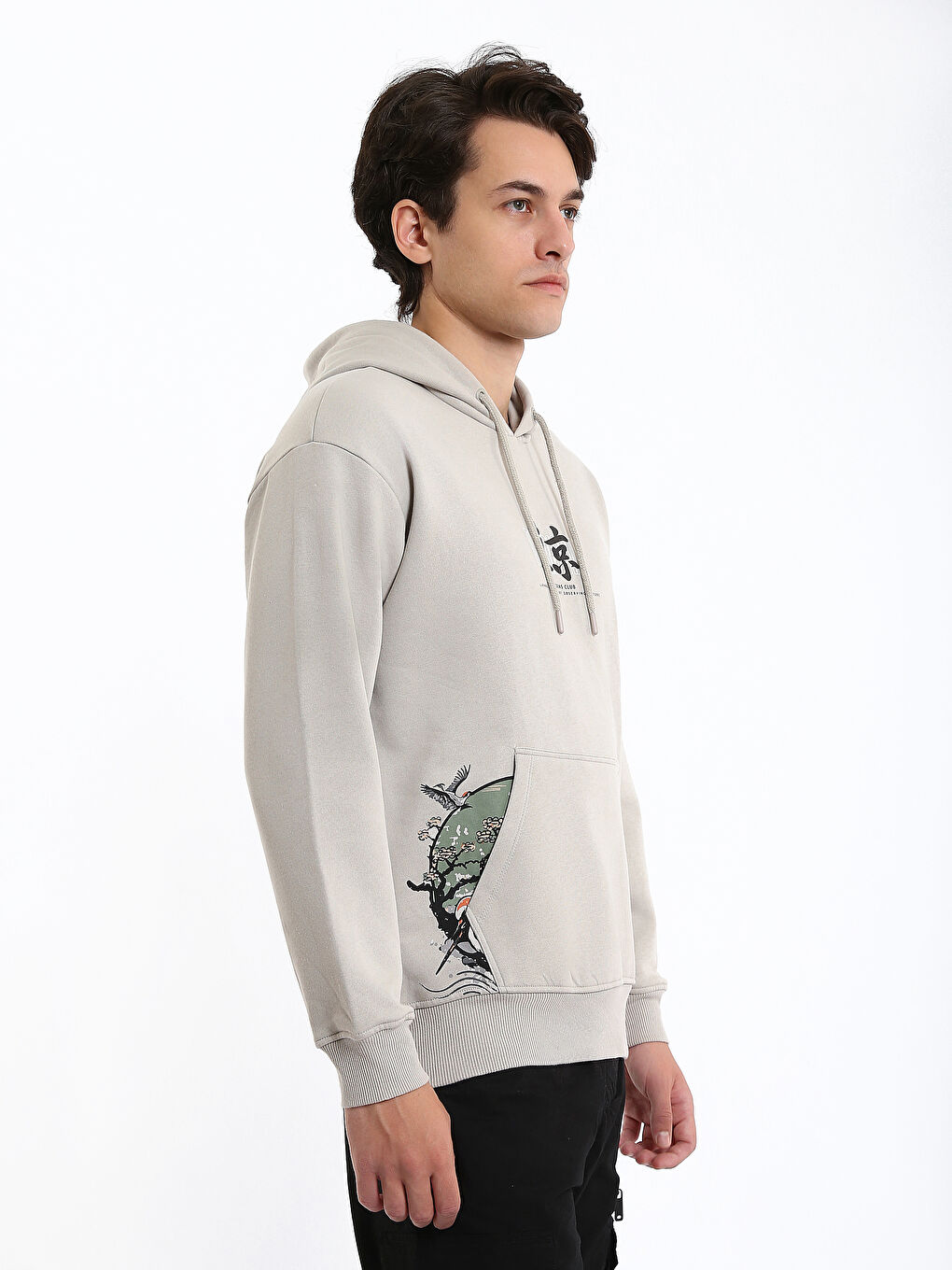 Hanorac Gros cu Mânecă Lungă Imprimat pentru Bărbați-6