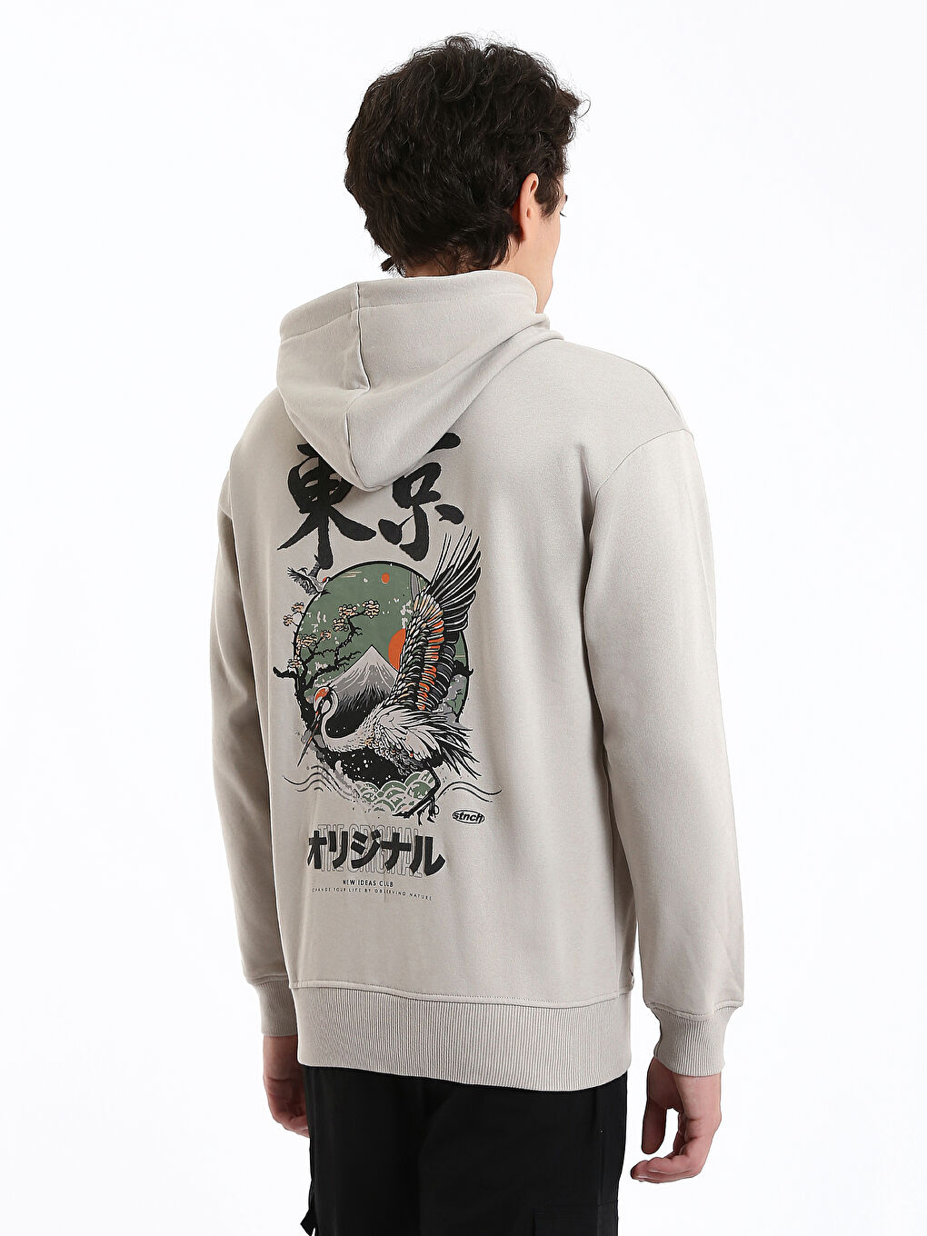 Hanorac Gros cu Mânecă Lungă Imprimat pentru Bărbați-8