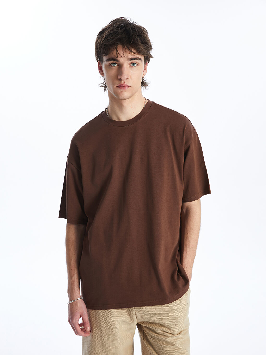 XSIDE Crew Neck Short Sleeve Men's T-Shirt -S41432Z8-HKQ
