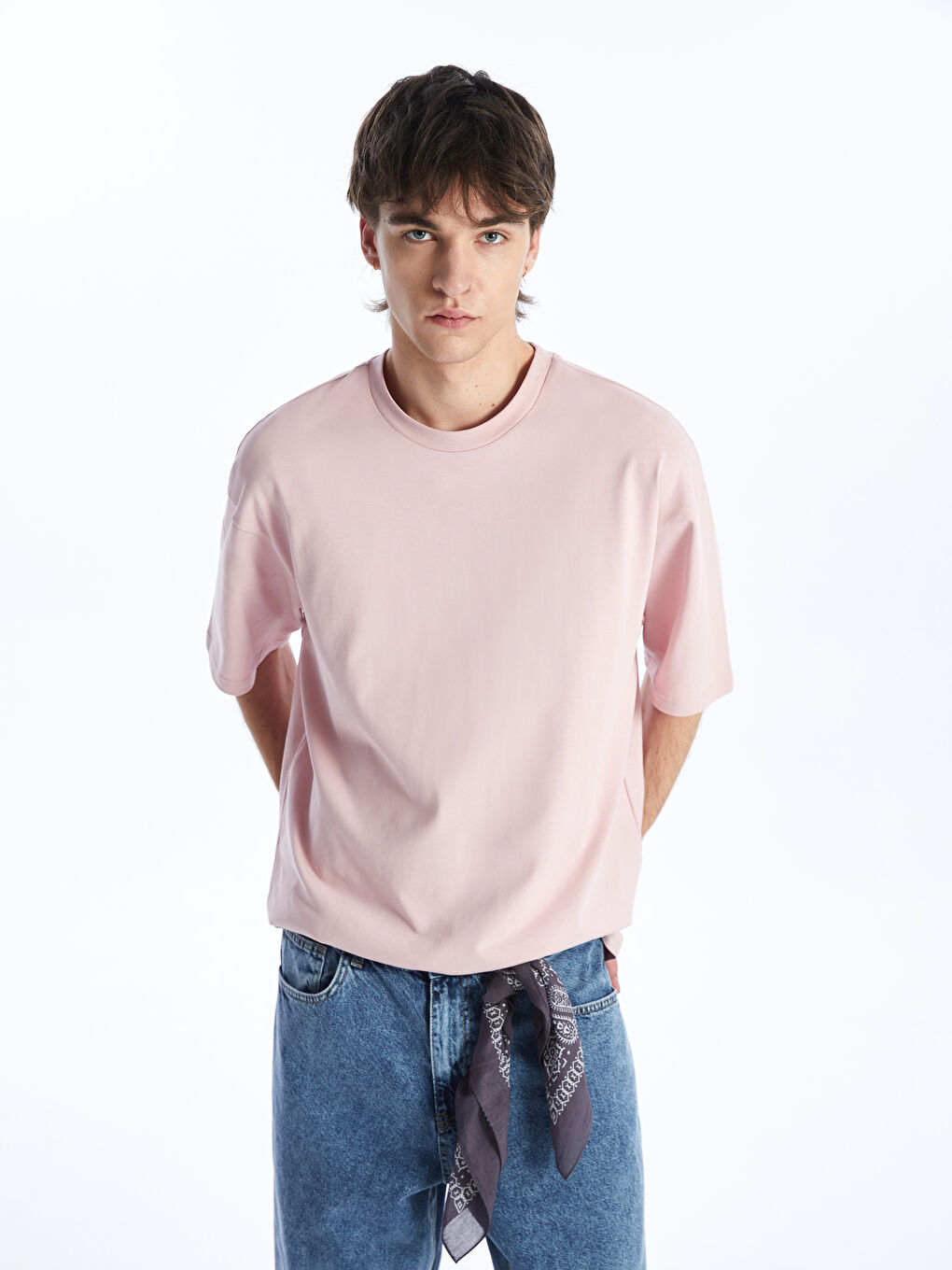 T-shirt à Manches Courtes pour Hommes avec Col Rond