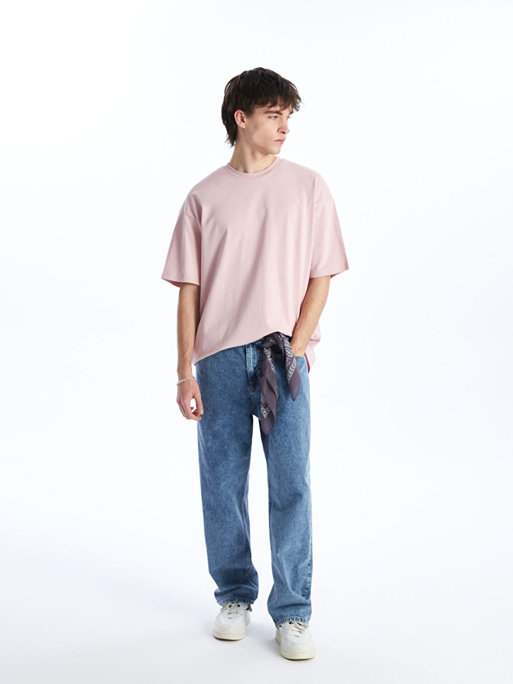 T-shirt à Manches Courtes pour Hommes avec Col Rond-1