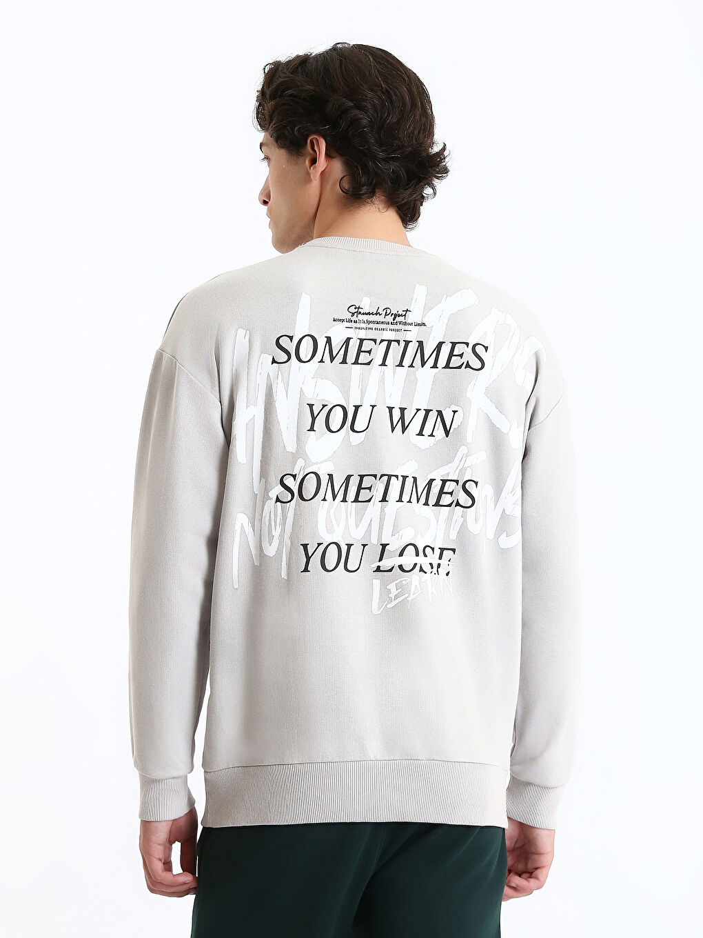 Crew Neck Long Sleeve Men's Sweatshirt-8