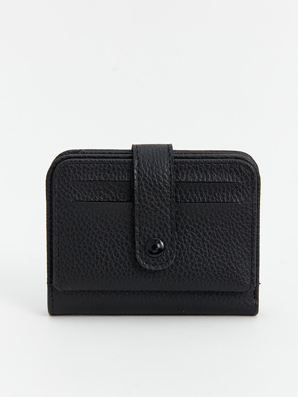 Siyah Deri Görünümlü Erkek Kartlık