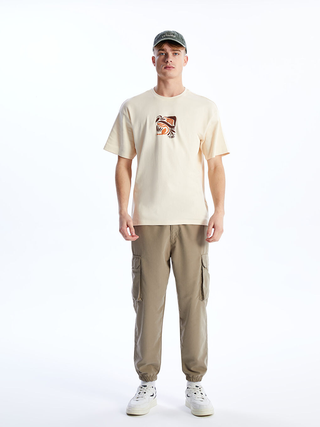 T-shirt à Manches Courtes Imprimé pour Hommes avec Col Rond-2