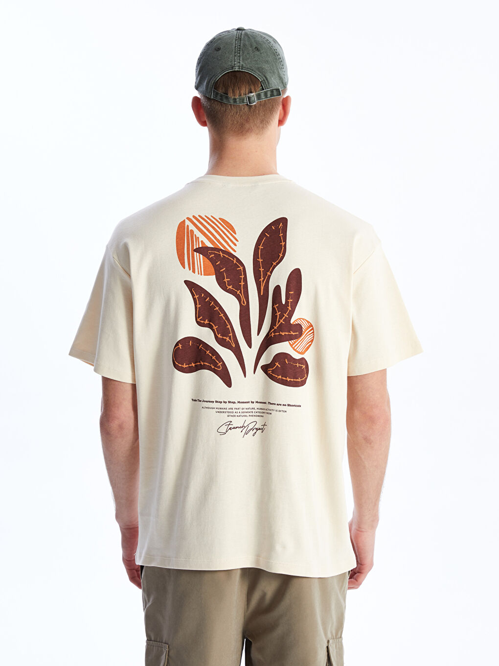 T-shirt à Manches Courtes Imprimé pour Hommes avec Col Rond-4