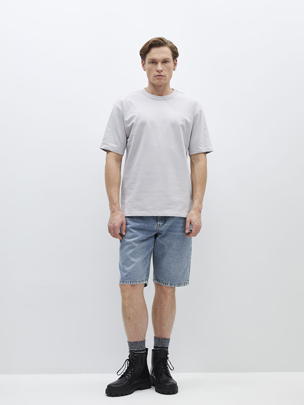 Crew Neck Short Sleeve Men's T-Shirt-2