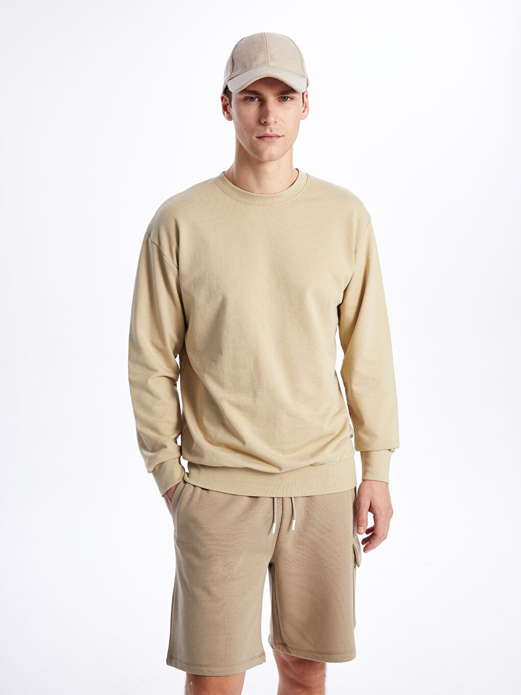 Crew Neck Long Sleeve Men's Sweatshirt -S41484Z8-VEN