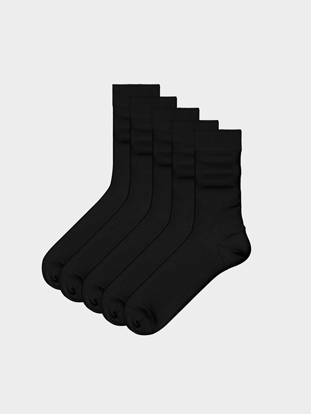 LCW ACCESSORIES Siyah Erkek Bambu Soket Çorap 5'li - 2