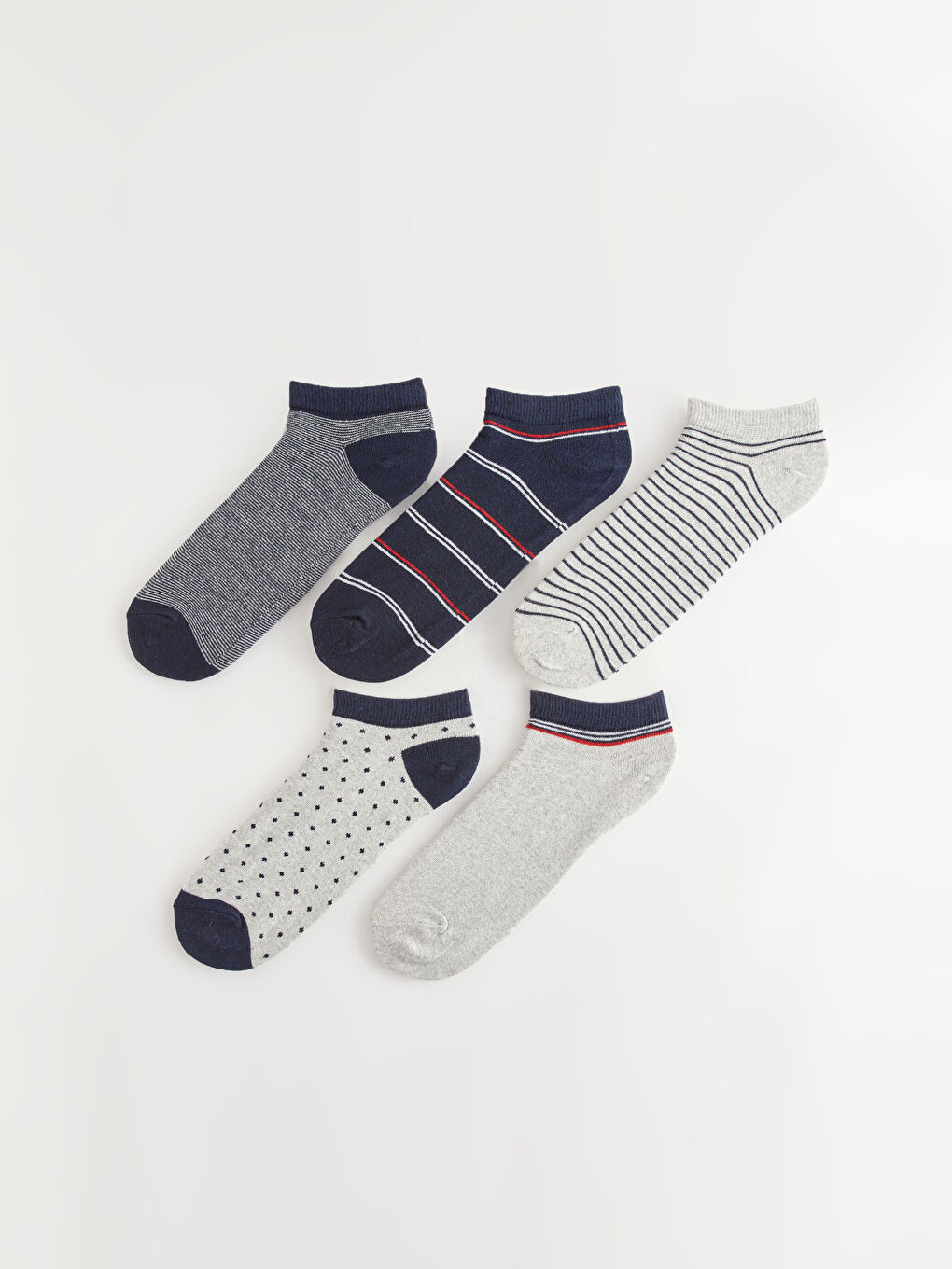 Karışık Desenli Erkek Patik Çorap 5'li-1