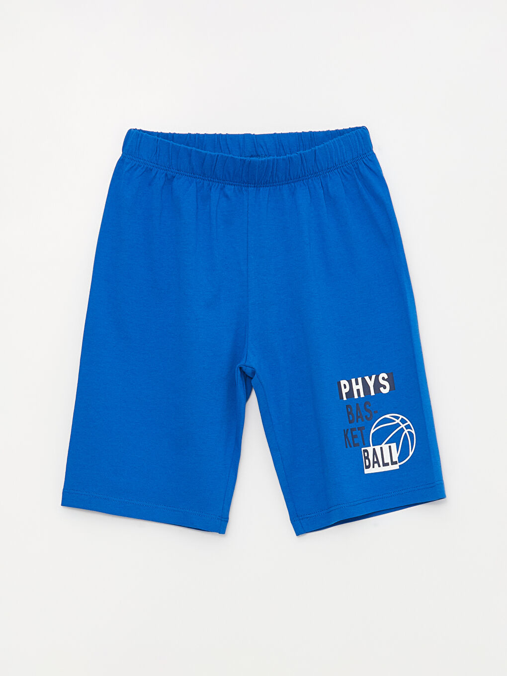 Mavi Beli Lastikli Baskılı Erkek Çocuk Pijama Şort