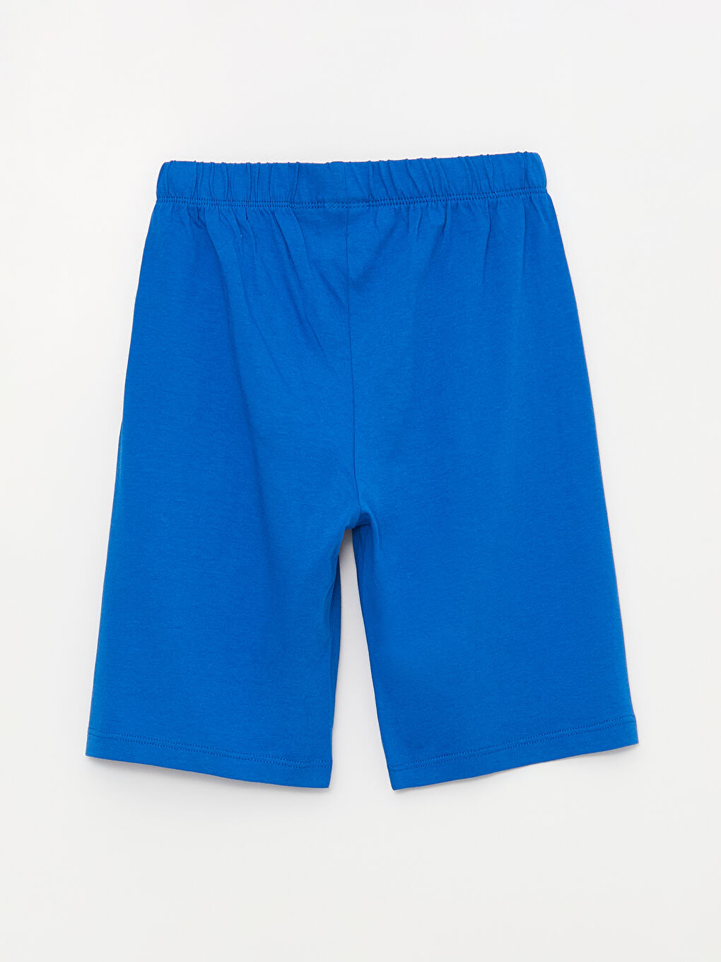 Mavi Beli Lastikli Baskılı Erkek Çocuk Pijama Şort-1