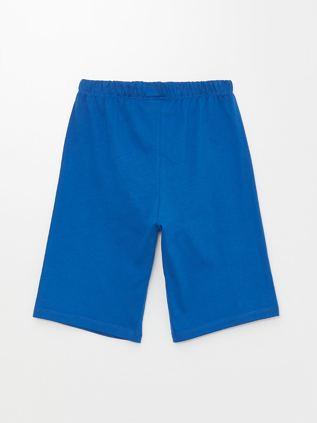 Mavi Beli Lastikli Baskılı Erkek Çocuk Pijama Şort-1