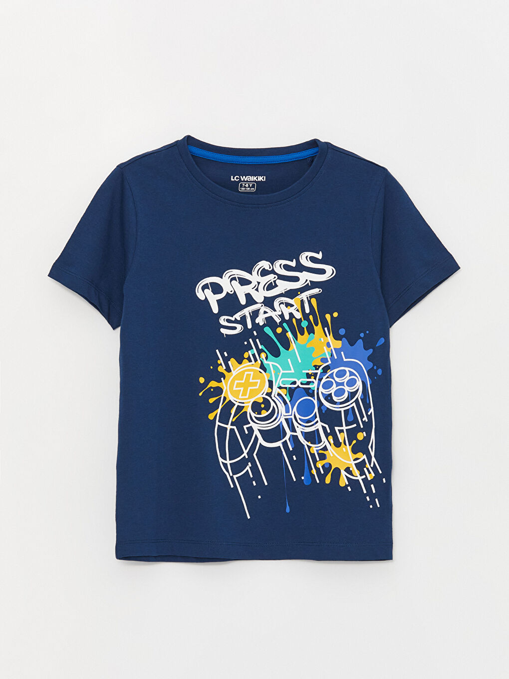Crew Neck Printed Short Sleeve Boy's Short Pajamas Set -S41587Z4-JC7