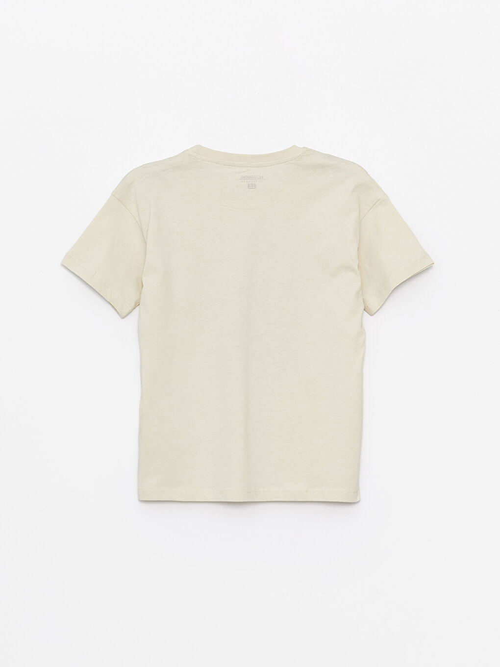 Bej Bisiklet Yaka Erkek Çocuk Pijama Üst-1