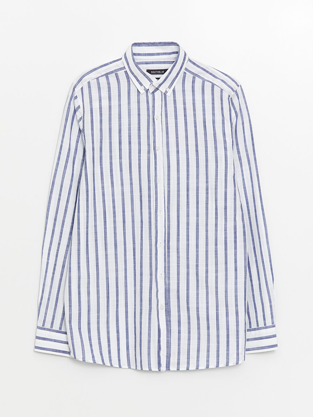 Slim Fit Long Sleeve Striped Poplin Men's Shirt -S41624Z8-LJX