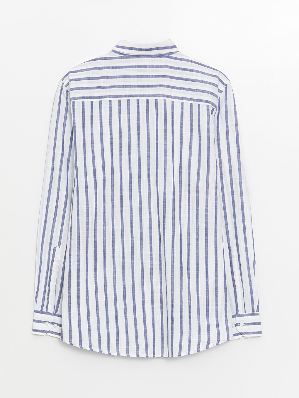 Slim Fit Long Sleeve Striped Poplin Men's Shirt -S41624Z8-LJX