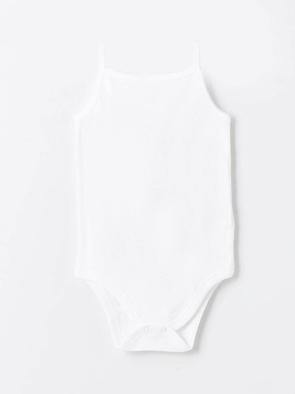 Ekru Askılı Basic Kız Bebek Çıtçıtlı Body