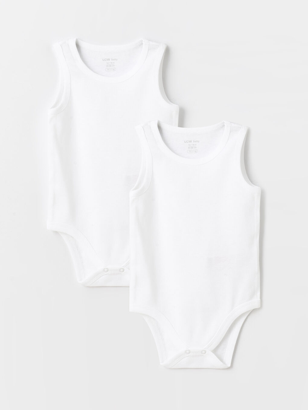 Crew Neck Basic Baby Girl Snap Fastener Bodysuit 2 Pack -S41641Z1-R9J