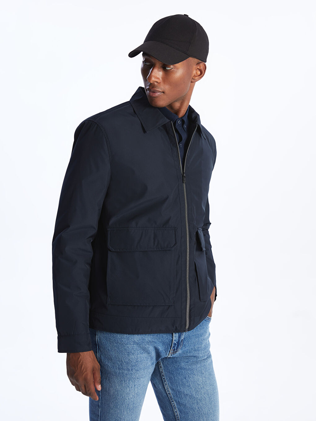 Standard Pattern Shirt Collar Men's Coat -S41644Z8-RFG