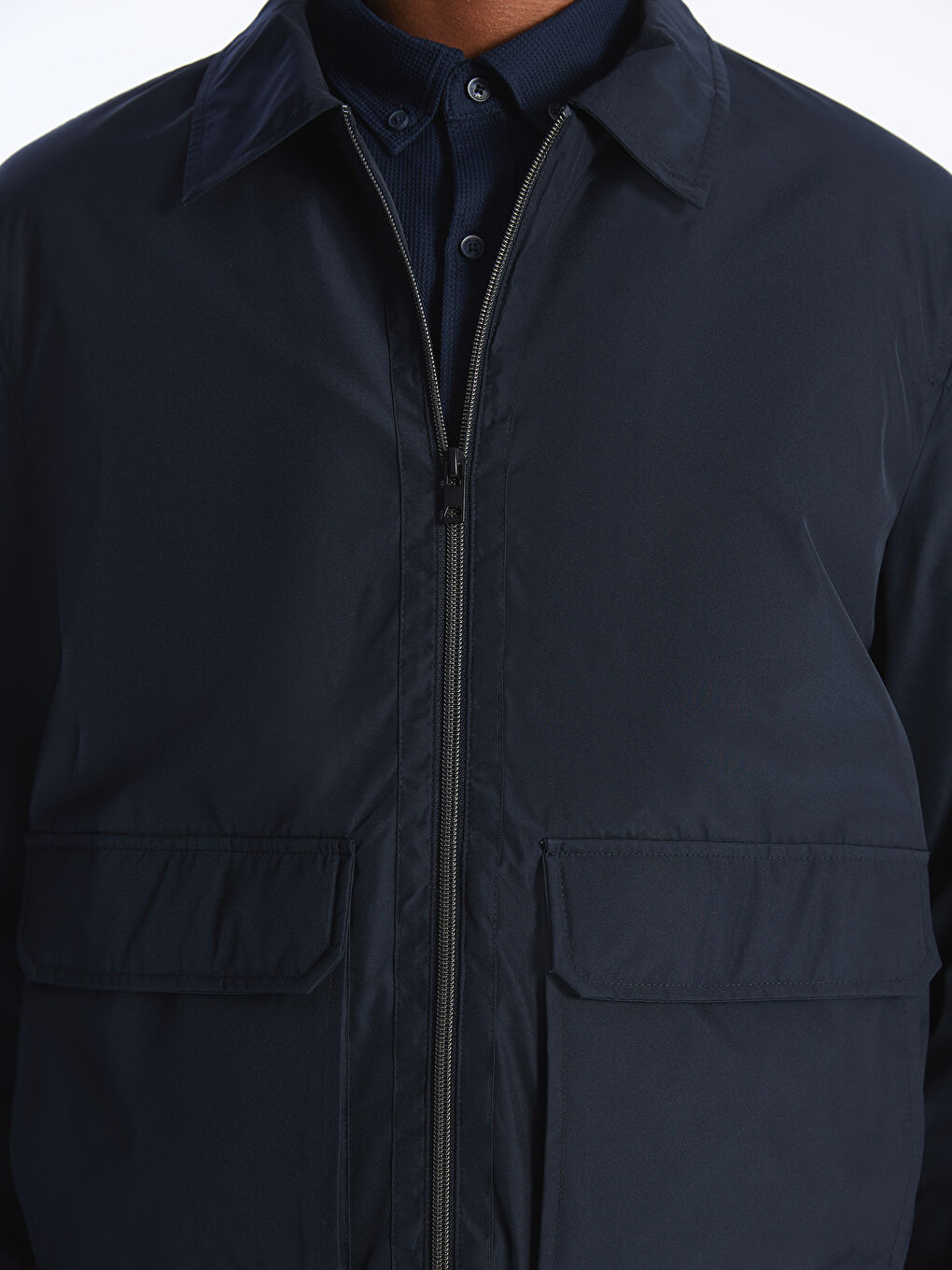 Standard Pattern Shirt Collar Men's Coat -S41644Z8-RFG