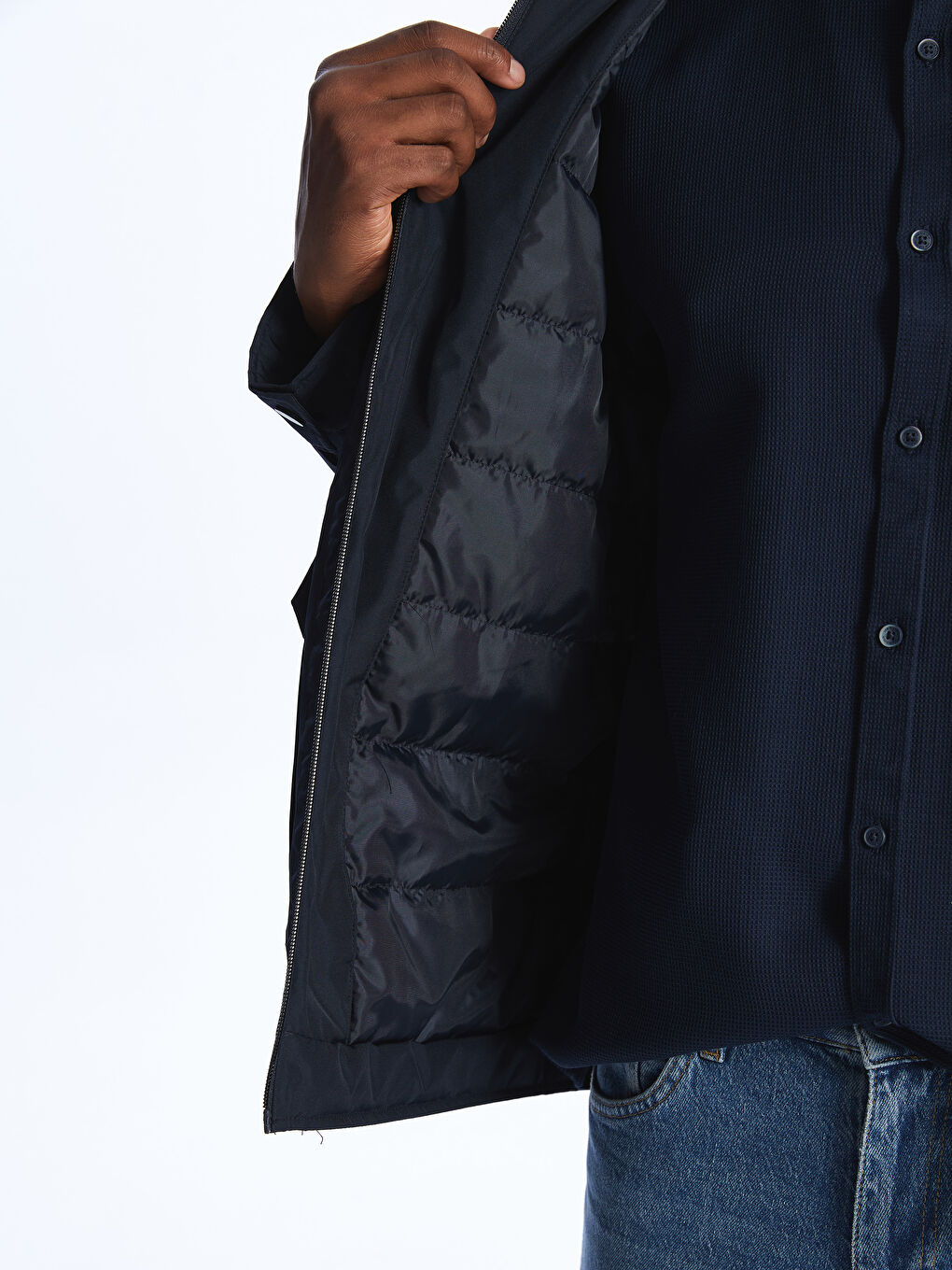 Standard Pattern Shirt Collar Men's Coat -S41644Z8-RFG