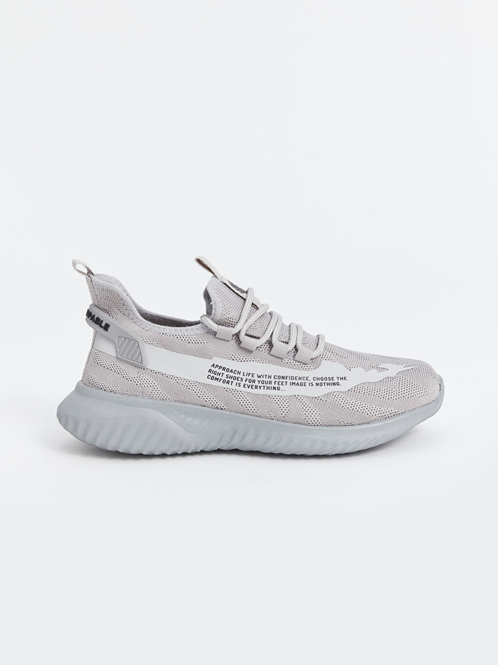 Gri File Detaylı Erkek Spor Ayakkabı-1